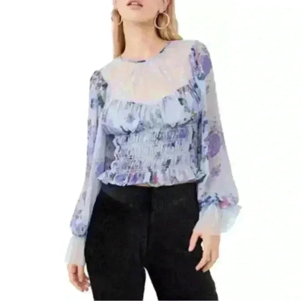 Free‎ People Daphne Blouse Size M